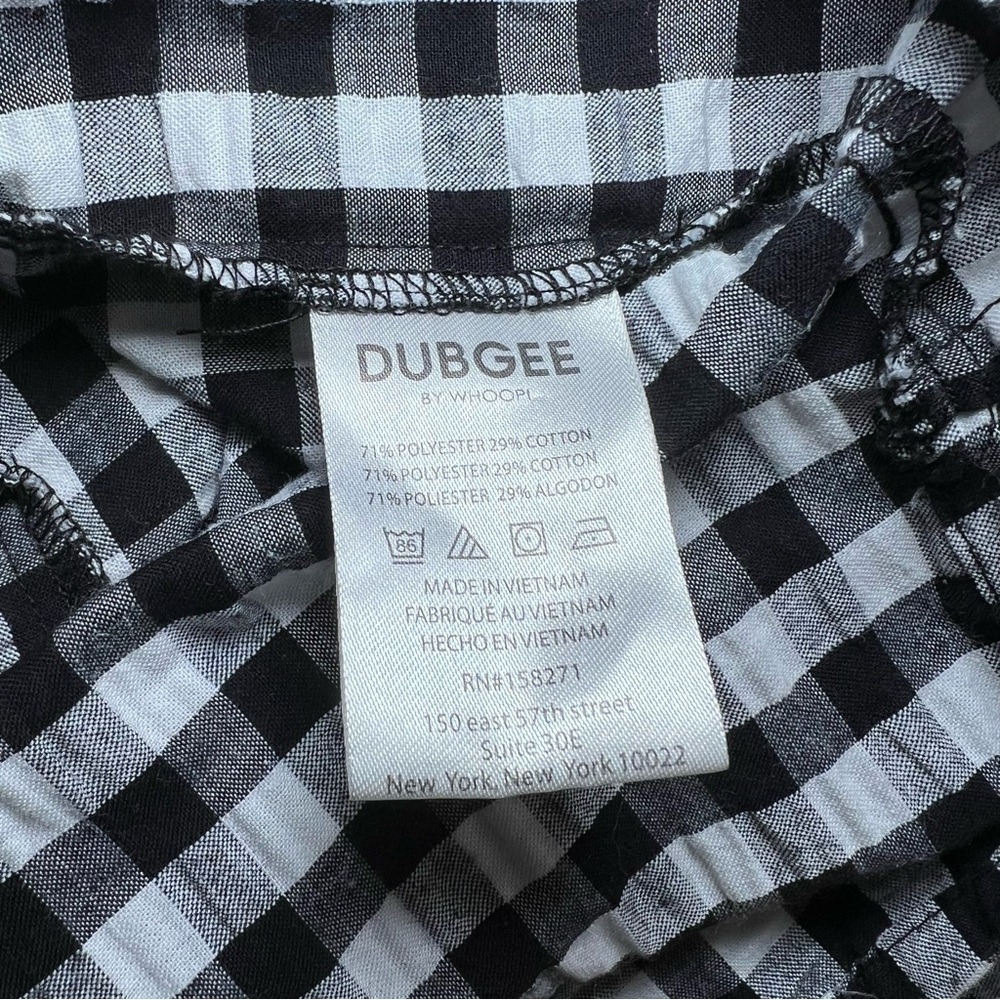 Dubgee by Whoopi Cacoon Dress Black & White Check - Picture 6 of 8